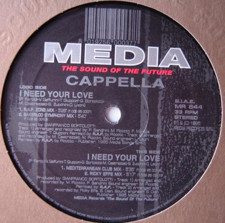 Cappella - I Need Your Love | Media Records (MR 644)