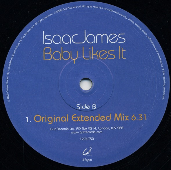 Isaac James - Baby Likes It | Gut Records (12GUT50) - 4 Isaac James - Baby Likes It | Gut Records (12GUT50) - 4
