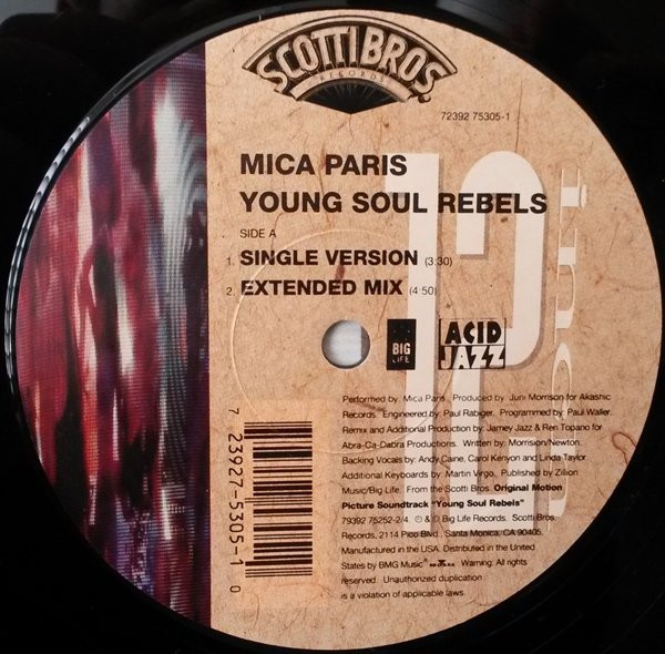 Mica Paris - Young Soul Rebels | Scotti Bros. Records (72392 75305-1) - main Mica Paris - Young Soul Rebels | Scotti Bros. Records (72392 75305-1) - main