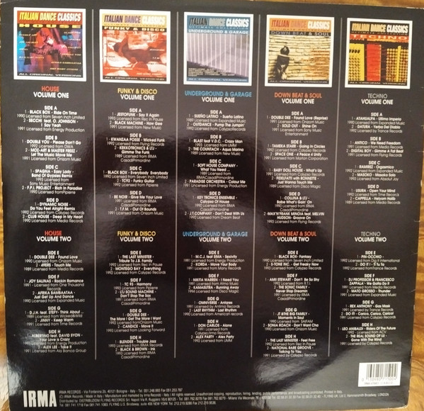 Various - Italian Dance Classics - Down Beat & Soul Volume 1 | Irma (IRMA 478451-1) - 2