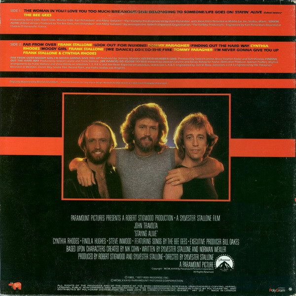 Various - The Original Motion Picture Soundtrack - Staying Alive | RSO (RXS-1-3102) - 2 Various - The Original Motion Picture Soundtrack - Staying Alive | RSO (RXS-1-3102) - 2