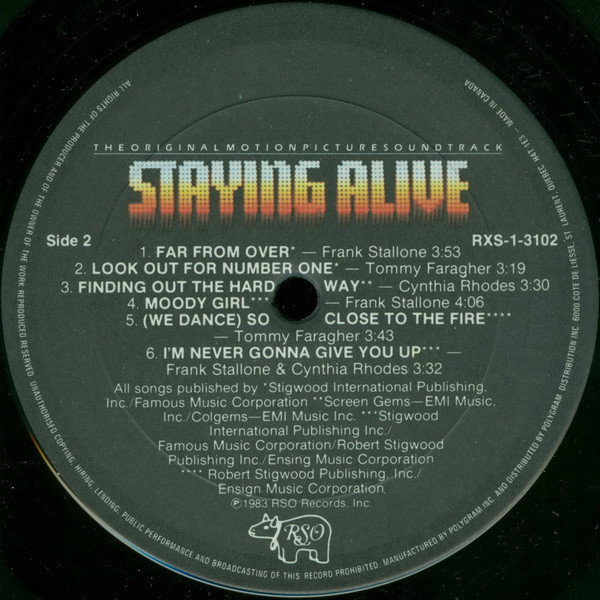 Various - The Original Motion Picture Soundtrack - Staying Alive | RSO (RXS-1-3102) - 4 Various - The Original Motion Picture Soundtrack - Staying Alive | RSO (RXS-1-3102) - 4