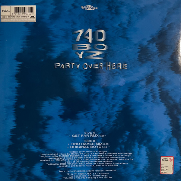 Fargetta Presents 740 Boyz - Party Over Here | Bull & Butcher Recordings (BB 2103 MX) - 2