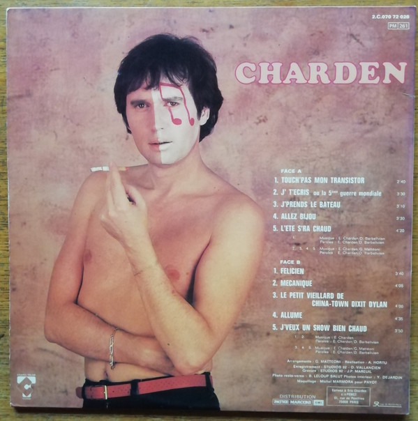 Charden - J'T'Écris | Charles Talar Records (2.C.070 72 028) - 3