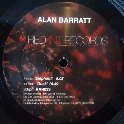 Alan Barratt - Elephant / Dusk | Red Ant Records (RAR033) - main