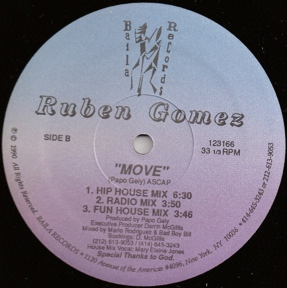 Ruben Gomez - Move | Baila Records (123166LP) - 3 Ruben Gomez - Move | Baila Records (123166LP) - 3
