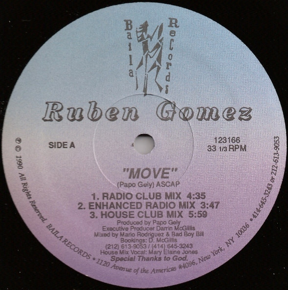 Ruben Gomez - Move | Baila Records (123166LP) - 2 Ruben Gomez - Move | Baila Records (123166LP) - 2