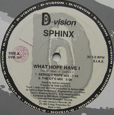 Sphinx - What Hope Have I | D:vision Records (DVR 101) - main Sphinx - What Hope Have I | D:vision Records (DVR 101) - main