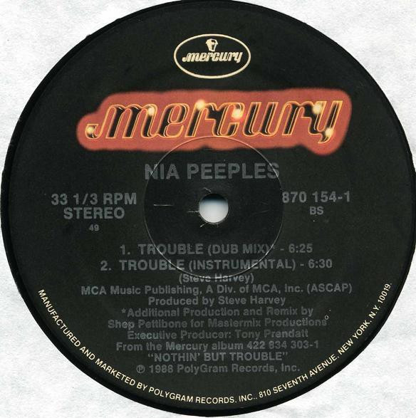 Nia Peeples - Trouble | Mercury (870 154-1) - 4