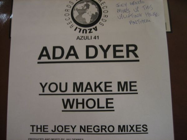 Ada Dyer - You Make Me Whole | Azuli Records (AZNY 41) - main Ada Dyer - You Make Me Whole | Azuli Records (AZNY 41) - main