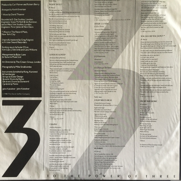 3 - … To The Power Of Three | Geffen Records (924 181-1) - 5 3 - … To The Power Of Three | Geffen Records (924 181-1) - 5