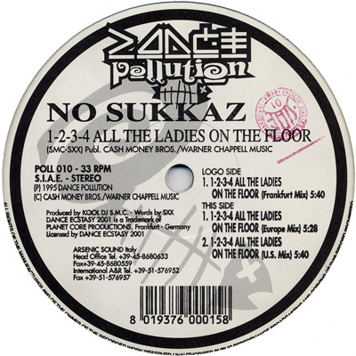 No Sukkaz - 1-2-3-4 All The Ladies On The Floor | Dance Pollution (POLL 010)