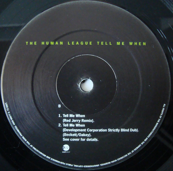 The Human League - Tell Me When | EastWest (YZ882T) - 4