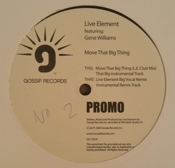 Live Element - Move That Big Thing | Gossip Records (GG-1053P) - main Live Element - Move That Big Thing | Gossip Records (GG-1053P) - main