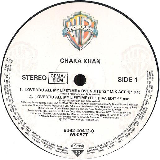 Chaka - Love You All My Lifetime | Warner Bros. Records (9362-40412-0) - 3