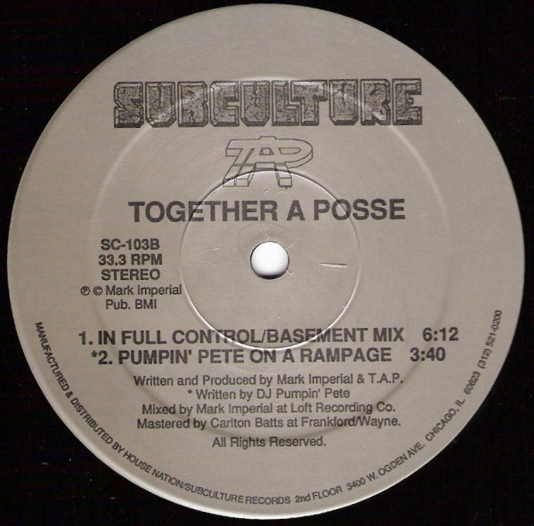 Together A Posse - In Full Control | Subculture (SC-103) - 2