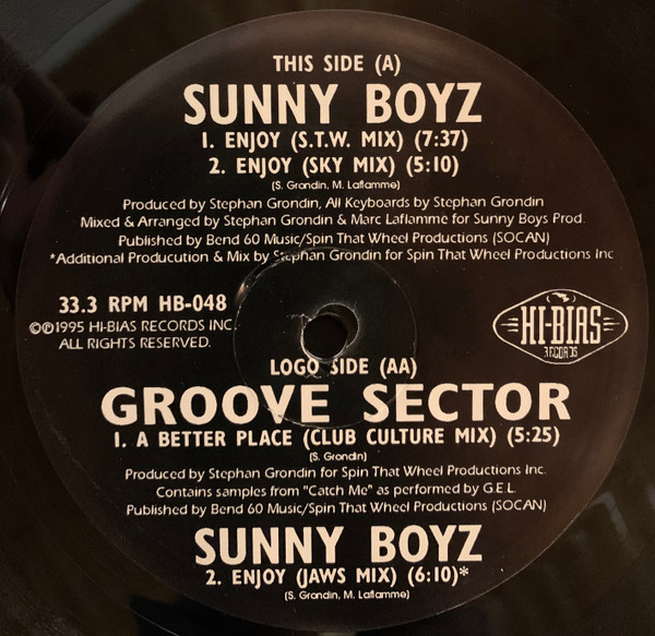 Sunny Boyz / Groove Sector - Enjoy / A Better Place | Hi-Bias Records (HB-048)