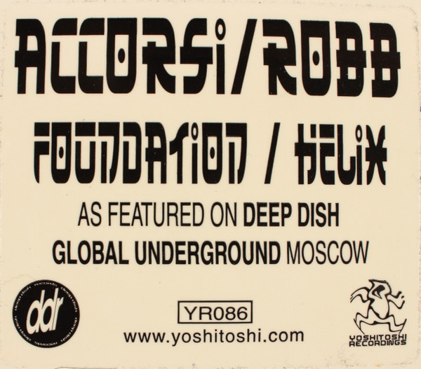 Martin Accorsi / Barry Robb - Foundation / Helix | Yoshitoshi Recordings (YR086) - 3