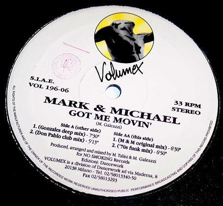 Mark & Michael - Got Me Movin | Volumex (VOL 196-06) - main Mark & Michael - Got Me Movin | Volumex (VOL 196-06) - main