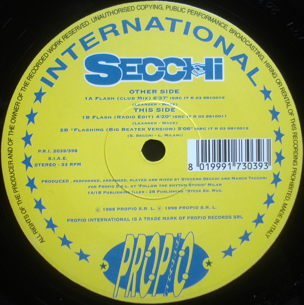 Secchi - Flash | Propio Records (PRI 2039/398)