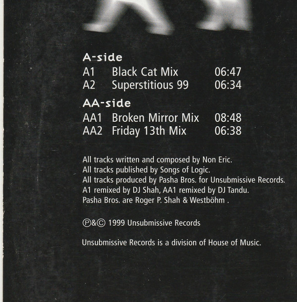 Pasha Bros. - Superstitious 99 | Unsubmissive Records (USM-021-6) - 4 Pasha Bros. - Superstitious 99 | Unsubmissive Records (USM-021-6) - 4