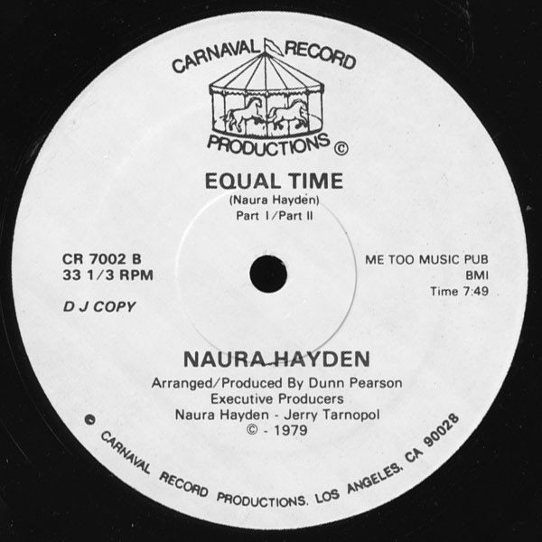 Naura Hayden - Equal Time | Carnaval Record Productions (CR 7002) - 2 Naura Hayden - Equal Time | Carnaval Record Productions (CR 7002) - 2