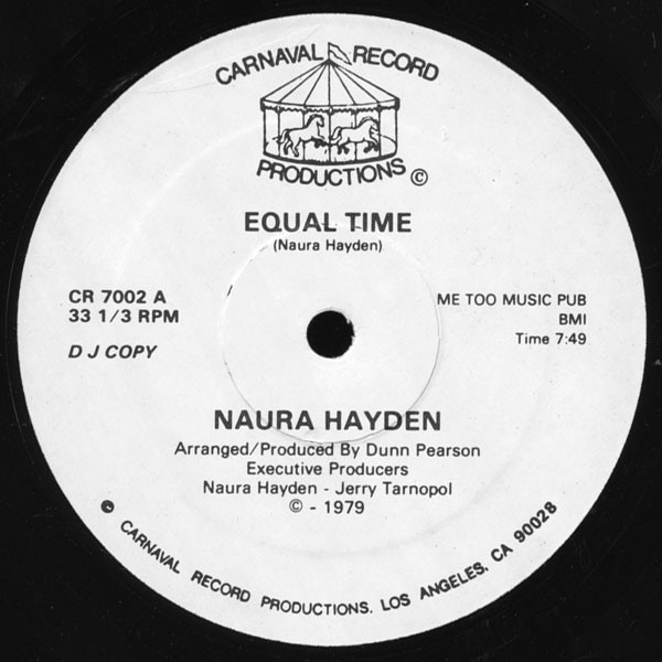 Naura Hayden - Equal Time | Carnaval Record Productions (CR 7002) - main Naura Hayden - Equal Time | Carnaval Record Productions (CR 7002) - main