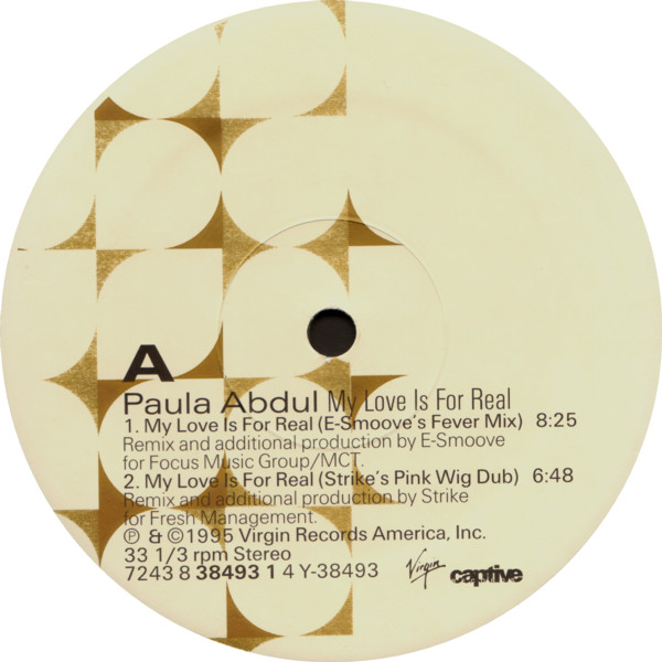 Paula Abdul - My Love Is For Real | Virgin (7243 8 38493 1 4) - 3 Paula Abdul - My Love Is For Real | Virgin (7243 8 38493 1 4) - 3