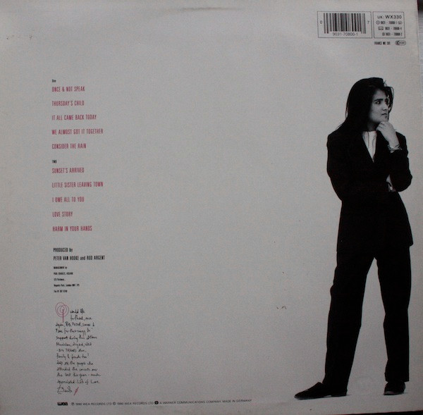 Tanita Tikaram - The Sweet Keeper | WEA (WX330) - 2 Tanita Tikaram - The Sweet Keeper | WEA (WX330) - 2