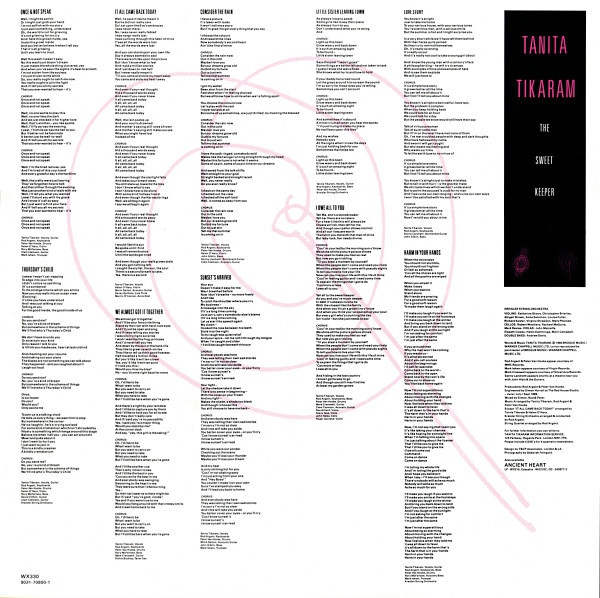 Tanita Tikaram - The Sweet Keeper | WEA (WX330) - 6 Tanita Tikaram - The Sweet Keeper | WEA (WX330) - 6