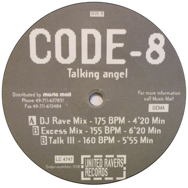 Code-8 - Talking Angel | United Ravers Records (URR 008) - 3 Code-8 - Talking Angel | United Ravers Records (URR 008) - 3