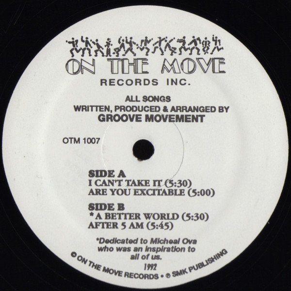 Groove Movement - I Can't Take It | On The Move Records INC. (OTM 1007) - main