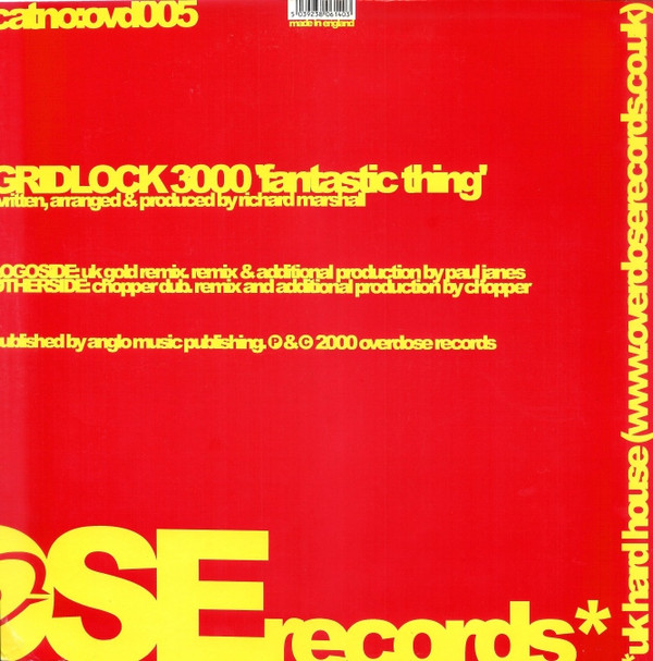 Gridlock 3000 - Fantastic Thing | Overdose Records (OVD 005) - 2