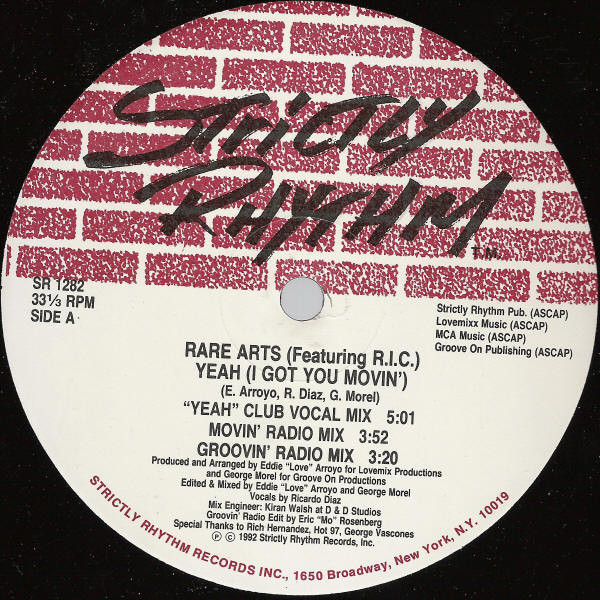 Rare Arts Featuring R.I.C. - Yeah (I Got You Movin') | Strictly Rhythm (SR 1282) - main