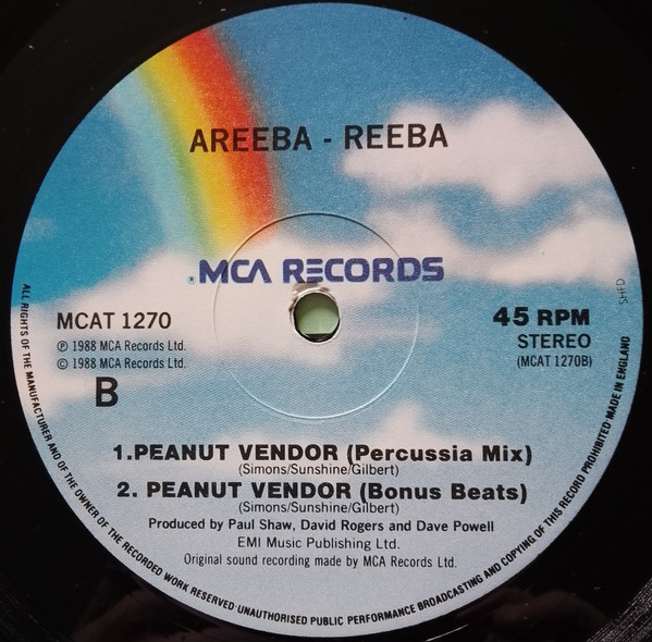 Areeba - Reeba - Peanut Vendor | MCA Records (MCAT 1270) - 2 Areeba - Reeba - Peanut Vendor | MCA Records (MCAT 1270) - 2