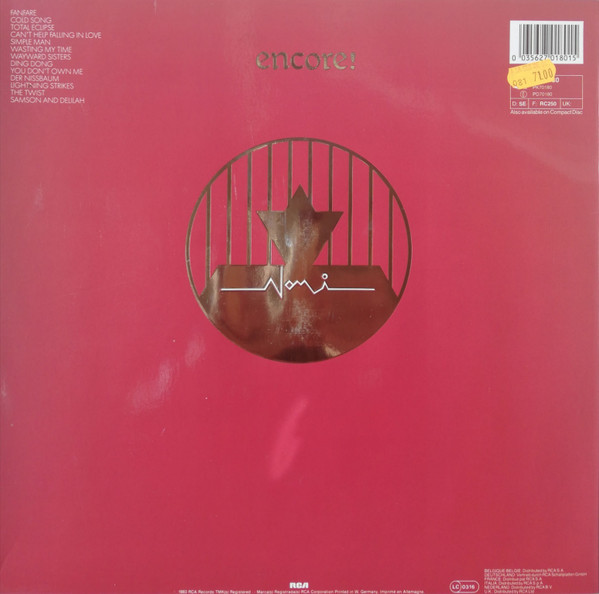 Klaus Nomi - Encore ... | RCA (PL 70180) - 2