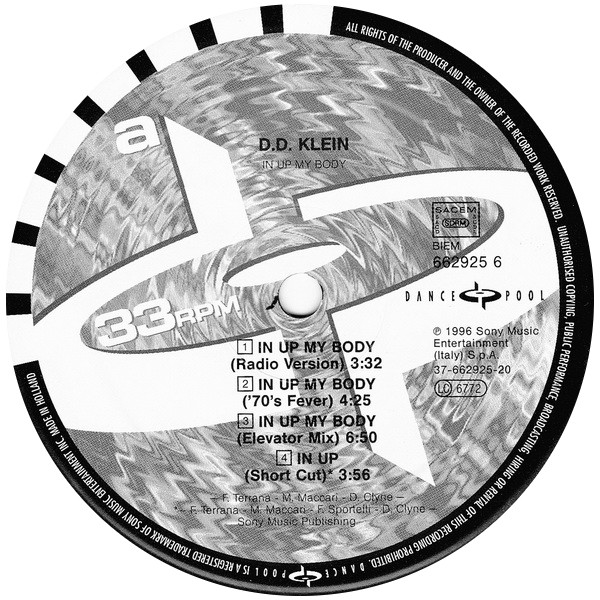 D.D. Klein - In Up My Body | Dance Pool (DAN 662925 6) - 3