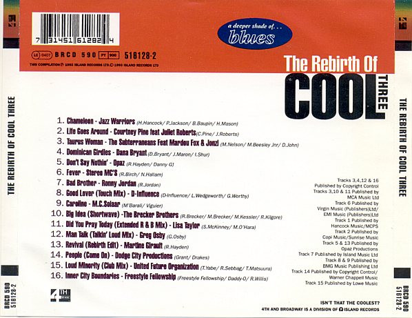 Various - The Rebirth Of Cool Three | 4th & Broadway (BRCD 590) - 3