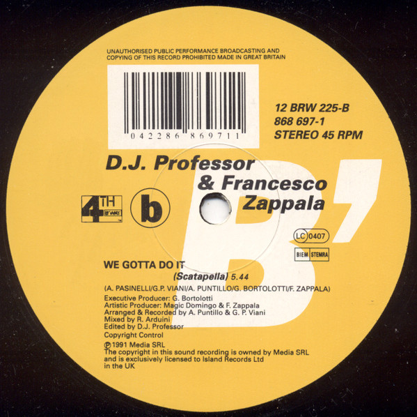 DJ Professor & Francesco Zappalà - We Gotta Do It | 4th & Broadway (12 BRW 225) - 3