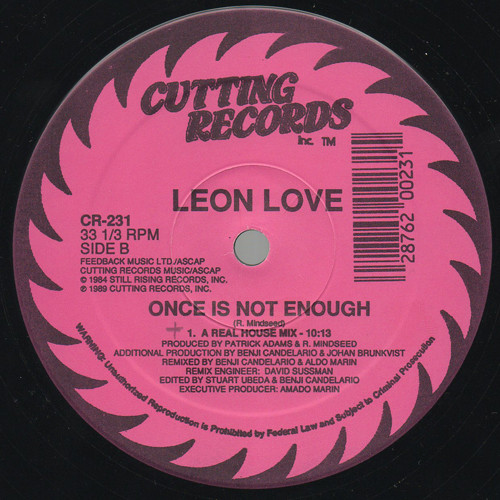 Leon Love - Once Is Not Enough | Cutting Records (CR-231) - 2