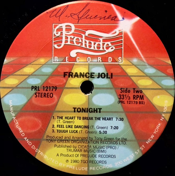 France Joli - Tonight | Prelude Records (PRL 12179) - 4 France Joli - Tonight | Prelude Records (PRL 12179) - 4