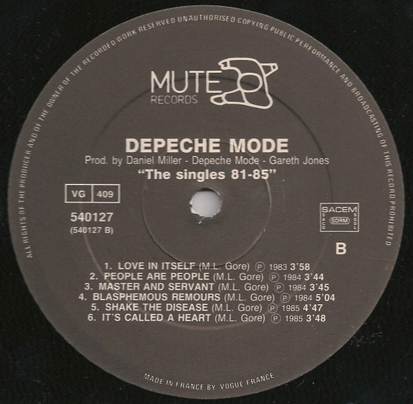 Depeche Mode - The Singles 81 - 85 | Mute (540127) - 5