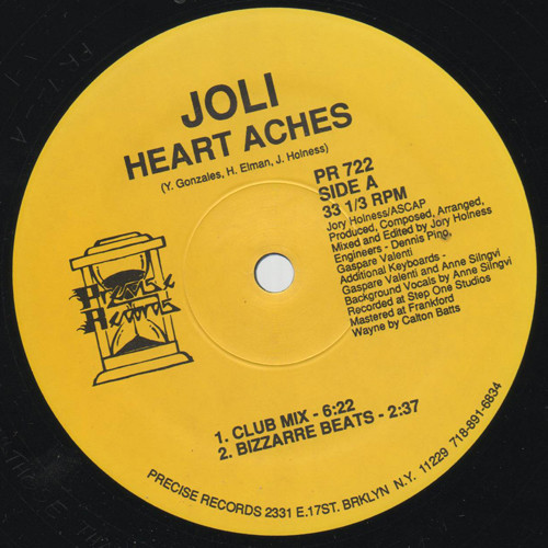 Joli - Heart Aches | Precise Records (PR 722) - main Joli - Heart Aches | Precise Records (PR 722) - main