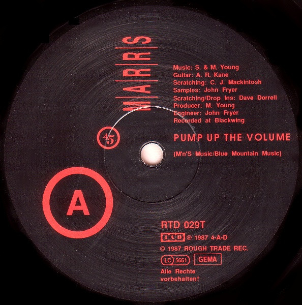 M|A|R|R|S - Pump Up The Volume | 4AD (BAD 707) - 3