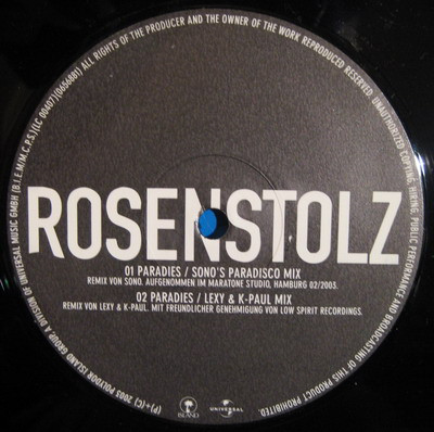 Rosenstolz - Was Kann Ich Für Eure Welt / Paradies | Island Records (065 688-1) - 2 Rosenstolz - Was Kann Ich Für Eure Welt / Paradies | Island Records (065 688-1) - 2