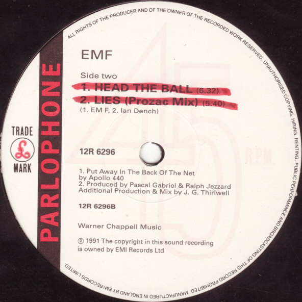 EMF - Lies | Parlophone (12R 6296) - 3 EMF - Lies | Parlophone (12R 6296) - 3