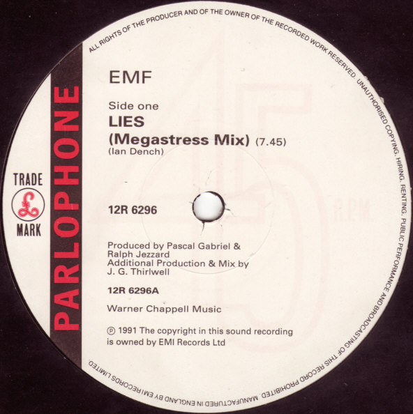 EMF - Lies | Parlophone (12R 6296) - 2 EMF - Lies | Parlophone (12R 6296) - 2