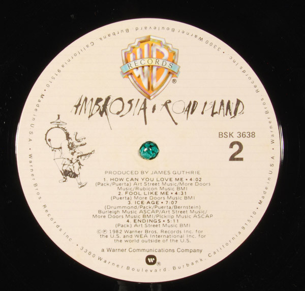 Ambrosia - Road Island | Warner Bros. Records (BSK 3638) - 4 Ambrosia - Road Island | Warner Bros. Records (BSK 3638) - 4