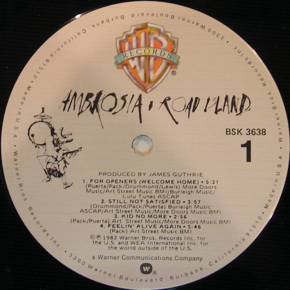 Ambrosia - Road Island | Warner Bros. Records (BSK 3638) - 3 Ambrosia - Road Island | Warner Bros. Records (BSK 3638) - 3