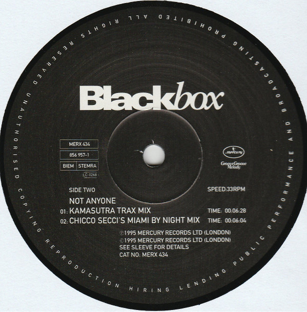 Black Box - Not Anyone | Mercury (MERX 434) - 4